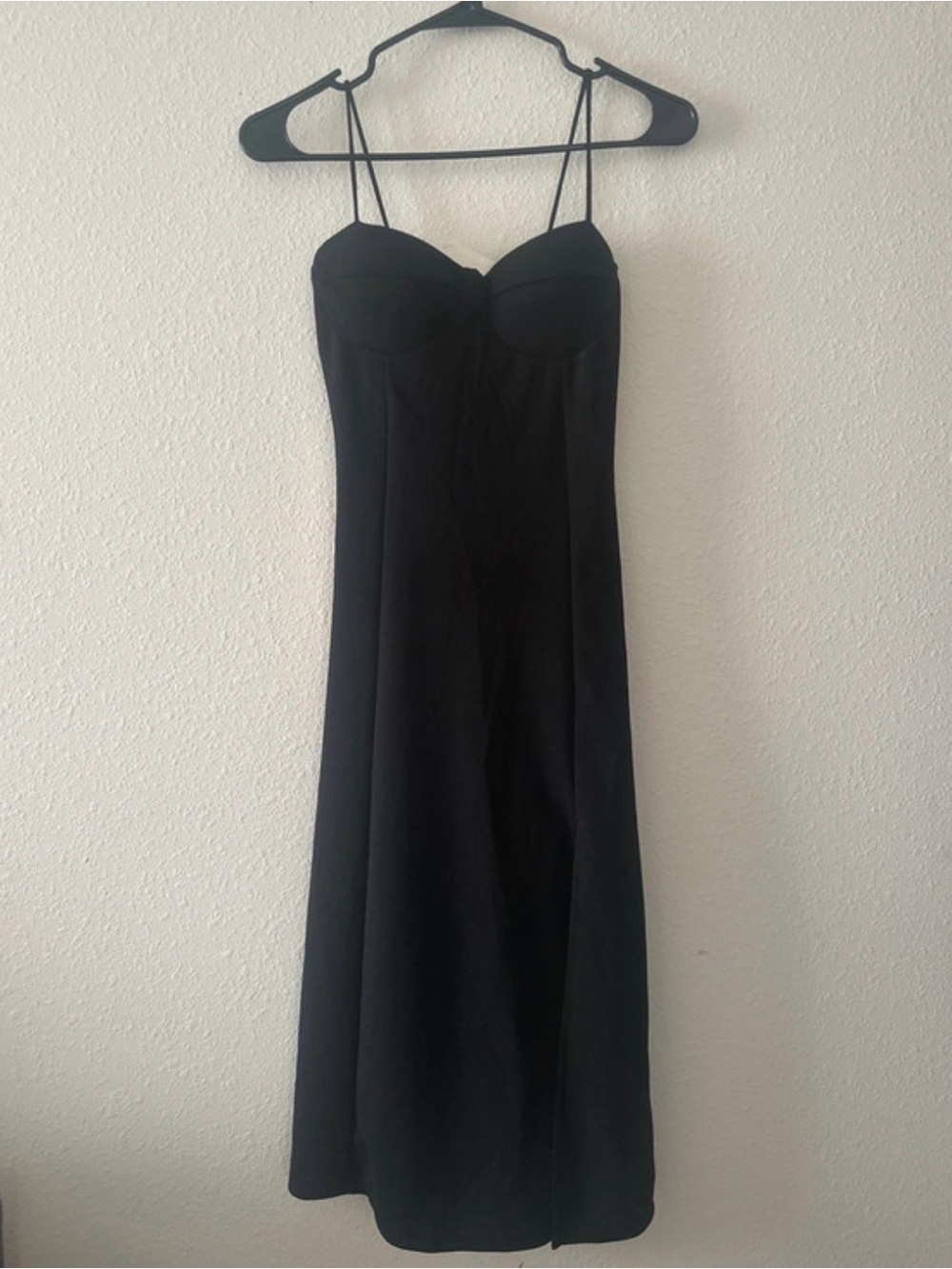 Fashion Nova Black Midi Slip Dress